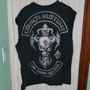Counts Kustoms Las Vegas Skull Cross Cutoff Muscle Tank Top
